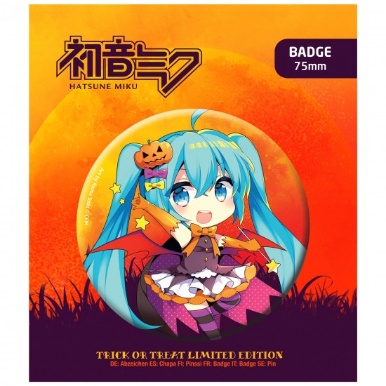 Piapro Characters: Hatsune Miku Halloween Button Badge 75mm