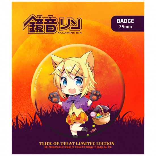 Piapro Characters: Kagamine Rin Halloween Button Badge 75mm