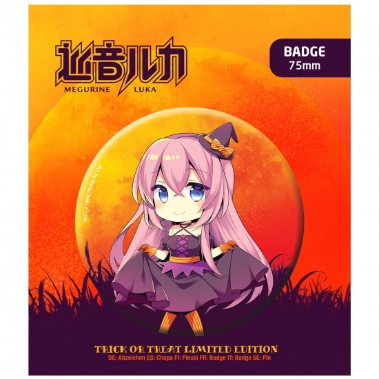 Piapro Characters: Megurine Luka Halloween Button Badge 75mm