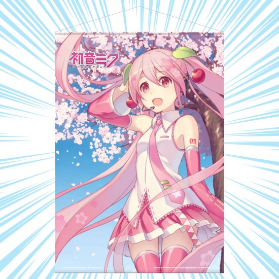 Hatsune Miku: Sakura Miku, Cherry Blossom Wall Scroll