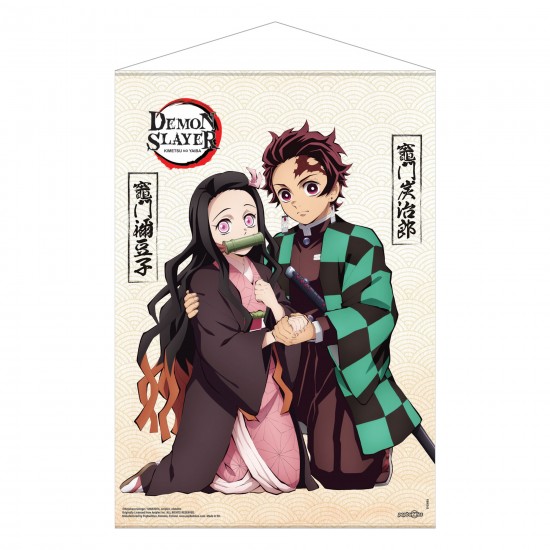 Tanjiro & Nezuko Kamado Fabric Wall Scroll